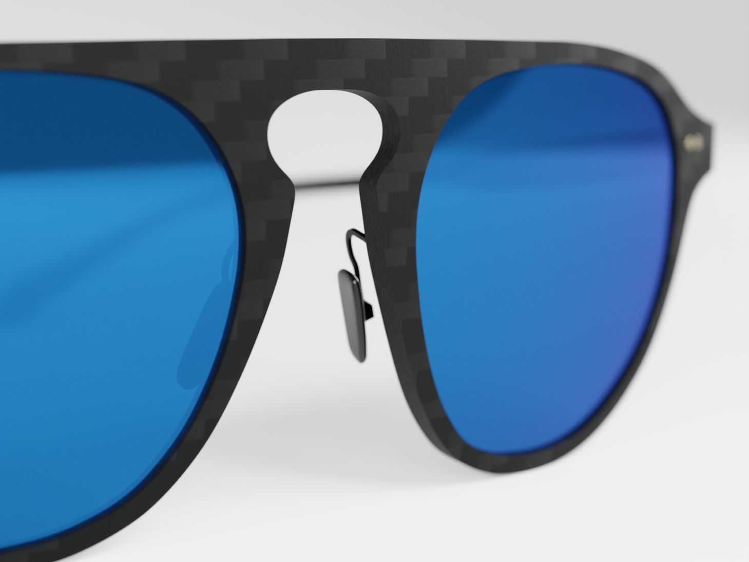 Gafas de sol Aviator Blue Mirror. Fibra de carbono, cristales polarizados, filtro UV-400.