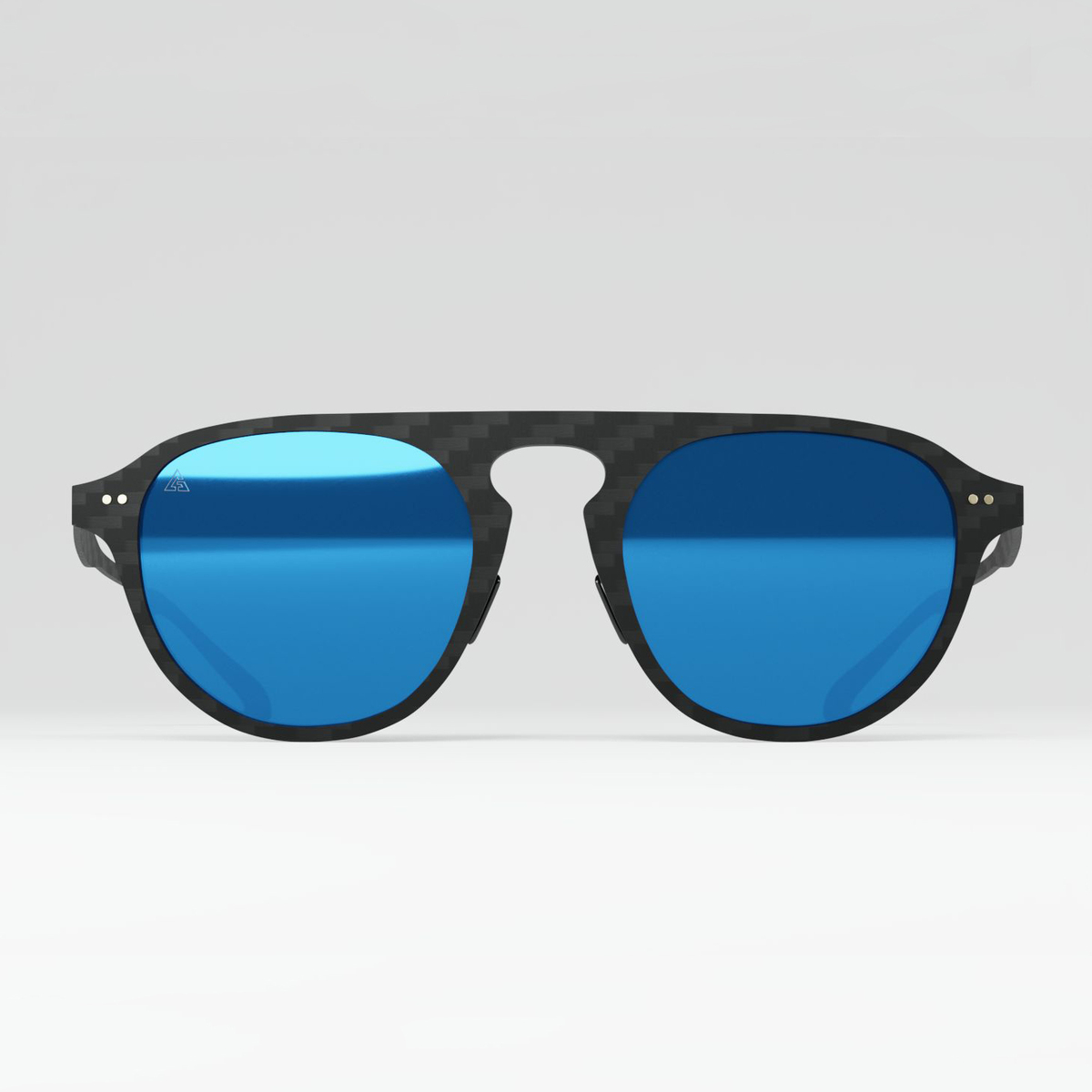 Gafas de sol Aviator Blue Mirror. Fibra de carbono, cristales polarizados, filtro UV-400.